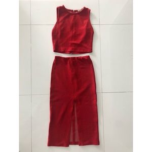 Alice + Olivia high waisted pencil skirt and top